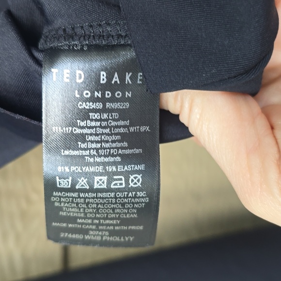 Ted Baker Pholly black fold over off shoulder top 4 small - Picture 13 of 14